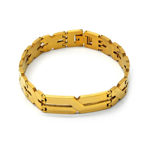 Stainless Steel  Solid Bracelet, with Azavache