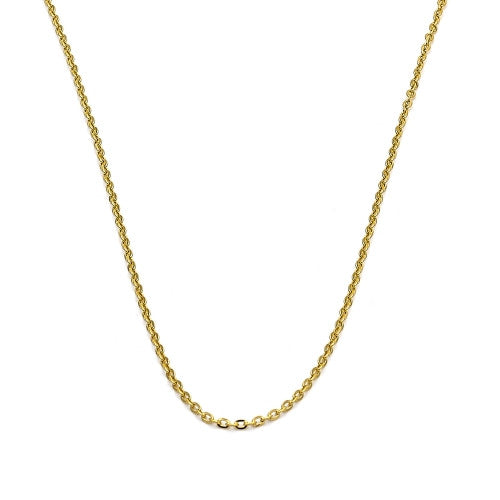 Stainless Steel Basic Necklace, Rolo Design, Polished Finish, Gold Tone