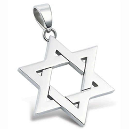 Stainless Steel Star Of David Pendant