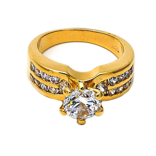 Simple Beauty Gold Layered Wedding Ring