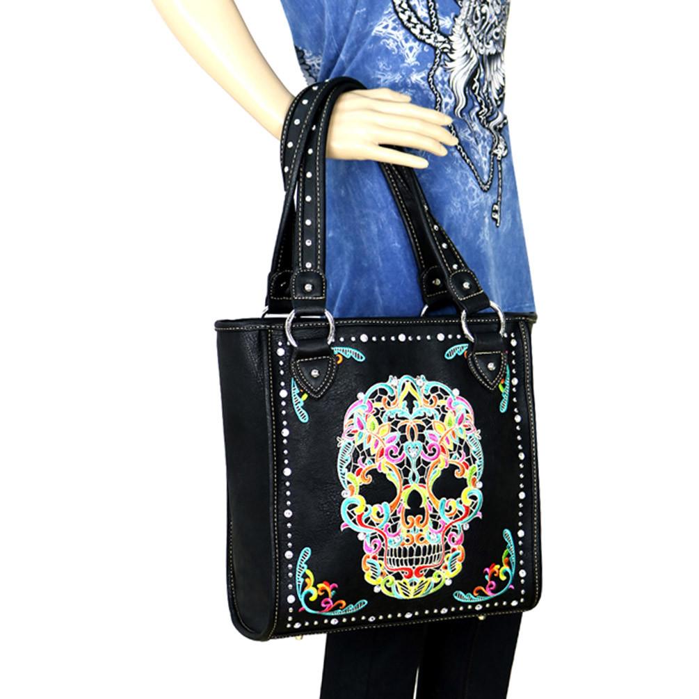 Montana West Sugar Skull Collection Concealed Handgun Tote Just